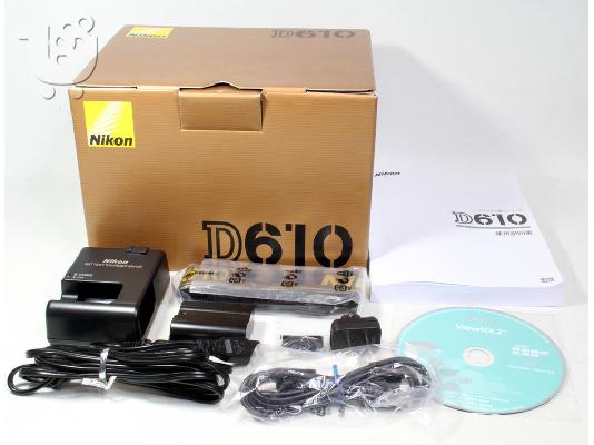 PoulaTo: Nikon D610 Body & Nikon 50mm f / 1.8D AF Nikkor Lens, μπαταρία, φορτιστή, τσάντα, τρίποδο